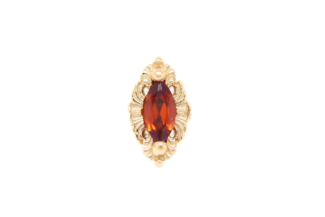 Honor Citrine Threadless End 14k (T5) — AuAdore 14k gold threadless end