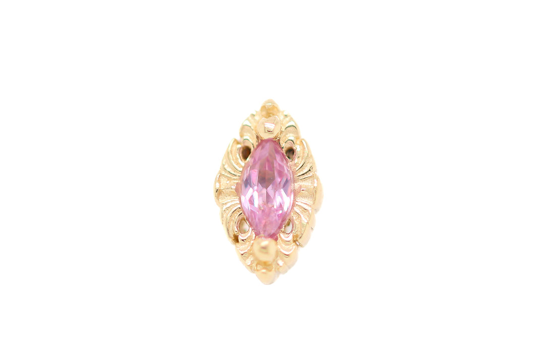 Honor Lab Pink Sapphire Threadless End 14k — AuAdore 14k gold threadless end