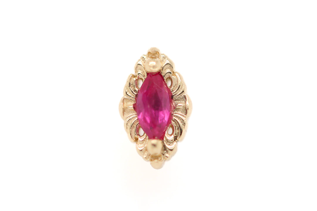 Honor Lab Ruby Threadless End 14k (T5) — AuAdore 14k gold threadless end