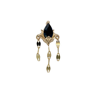 Awakening London Blue Topaz w/ Keyhole Chain Threadless End AuAdore