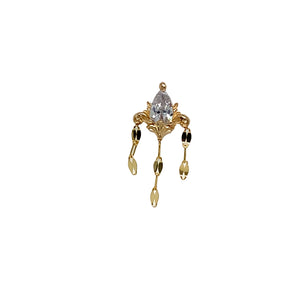 Awakening CZ w/ Keyhole Chain Threadless End AuAdore