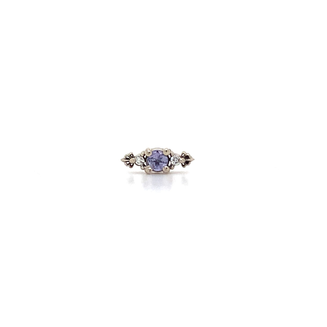 Heiress Tanzanite w/ Diamond End 14k (T6) AuAdore