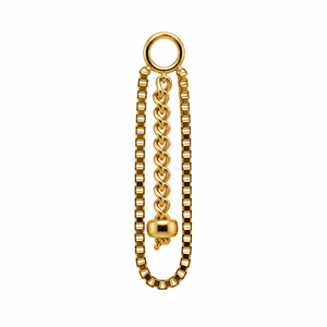 AuAdore Adoration Faceted Charm in polished 14k yellow gold on a white background.