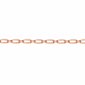AuAdore Affection Gold Chain in polished 14k rose gold on a white background.