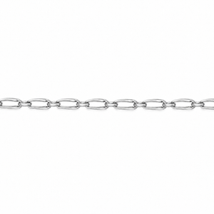 AuAdore Affection Gold Chain in polished 14k white gold on a white background.
