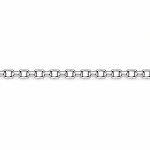AuAdore Always Gold Chain in polished 14k white gold on a white background.