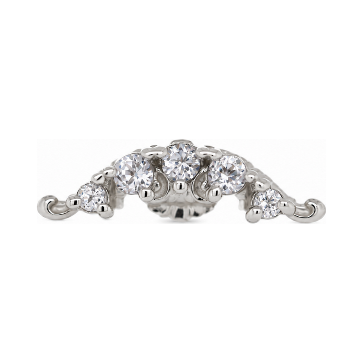 Amour Diamond Threadless End 14K AuAdore — White Gold