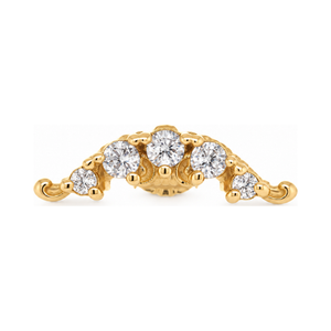 Amour Diamond Threadless End 14K AuAdore — Yellow Gold