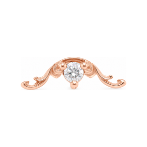 Bishop CZ Threadless End 14k (T15) AuAdore — Rose Gold