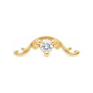 Bishop Diamond Threadless End 14k (T7) AuAdore — Yellow Gold