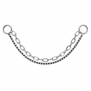 AuAdore Cherished Chain in polished 14k white gold on a white background.