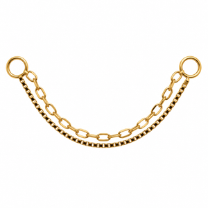 AuAdore Cherished Chain in polished 14k yellow gold on a white background.