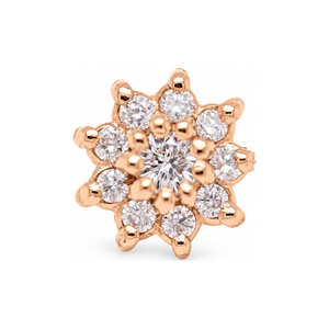 Dahlia Diamond Threadless End 14k AuAdore — Rose Gold