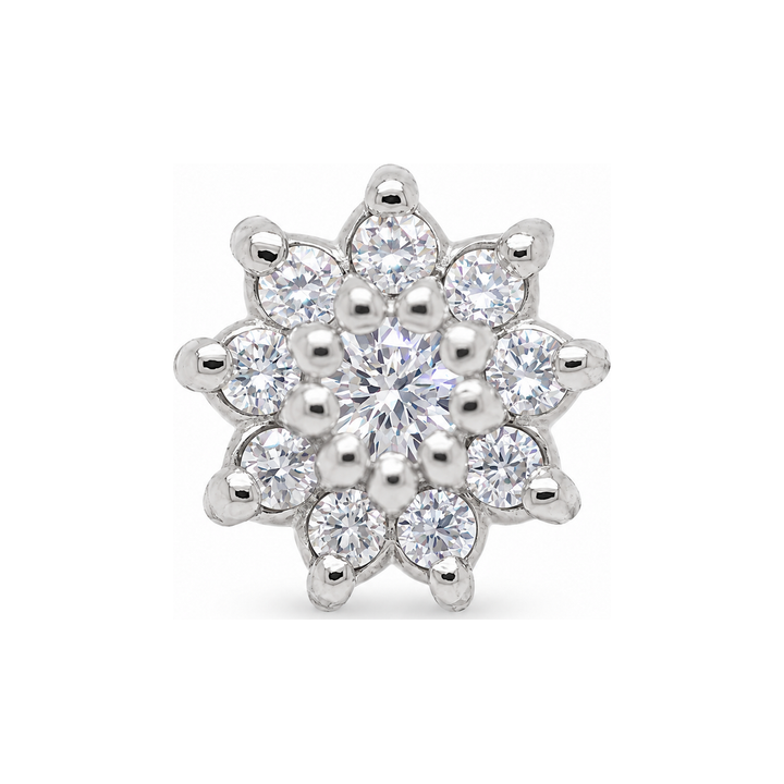 Dahlia Diamond Threadless End 14k AuAdore — White Gold