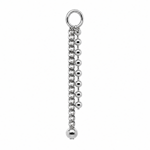 AuAdore Devotion Double Drop in polished 14k white gold on a white background.
