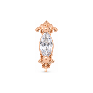 Empress Threadless End CZ 14k AuAdore — Rose Gold