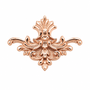 AuAdore Florentine Threadless End in polished 14k rose gold on a white background.