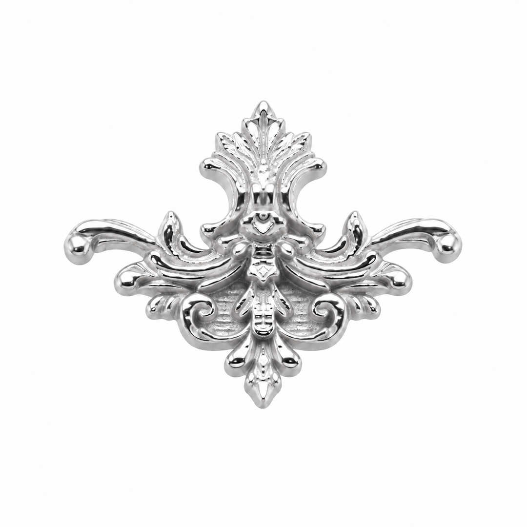 AuAdore Florentine Threadless End in polished 14k white gold on a white background.