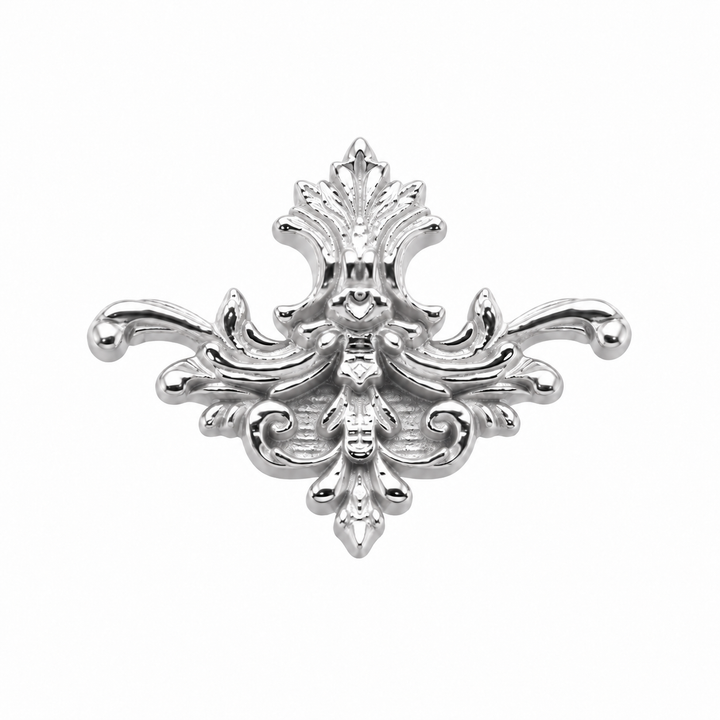 AuAdore Florentine Threadless End in polished 14k white gold on a white background.
