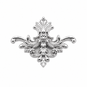 AuAdore Florentine Threadless End in polished 14k white gold on a white background.