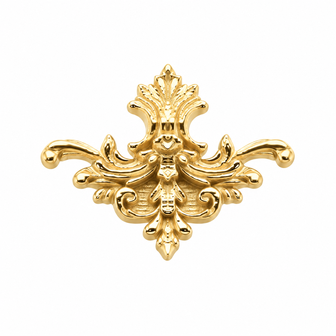 AuAdore Florentine Threadless End in polished 14k yellow gold on a white background.