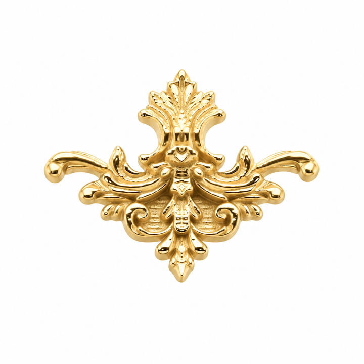 AuAdore Florentine Threadless End in polished 14k yellow gold on a white background.