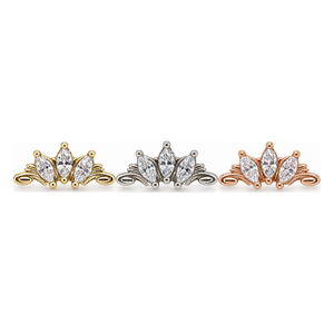 Grandeur Lab Diamond End 14k (T2) AuAdore — Yellow, White, and Rose Gold comparison