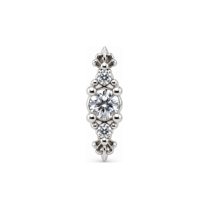 Heiress CZ Threadless End 14k (T11/12/13) AuAdore — White Gold