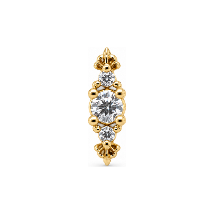Heiress CZ Threadless End 14k (T11/12/13) AuAdore — Yellow Gold