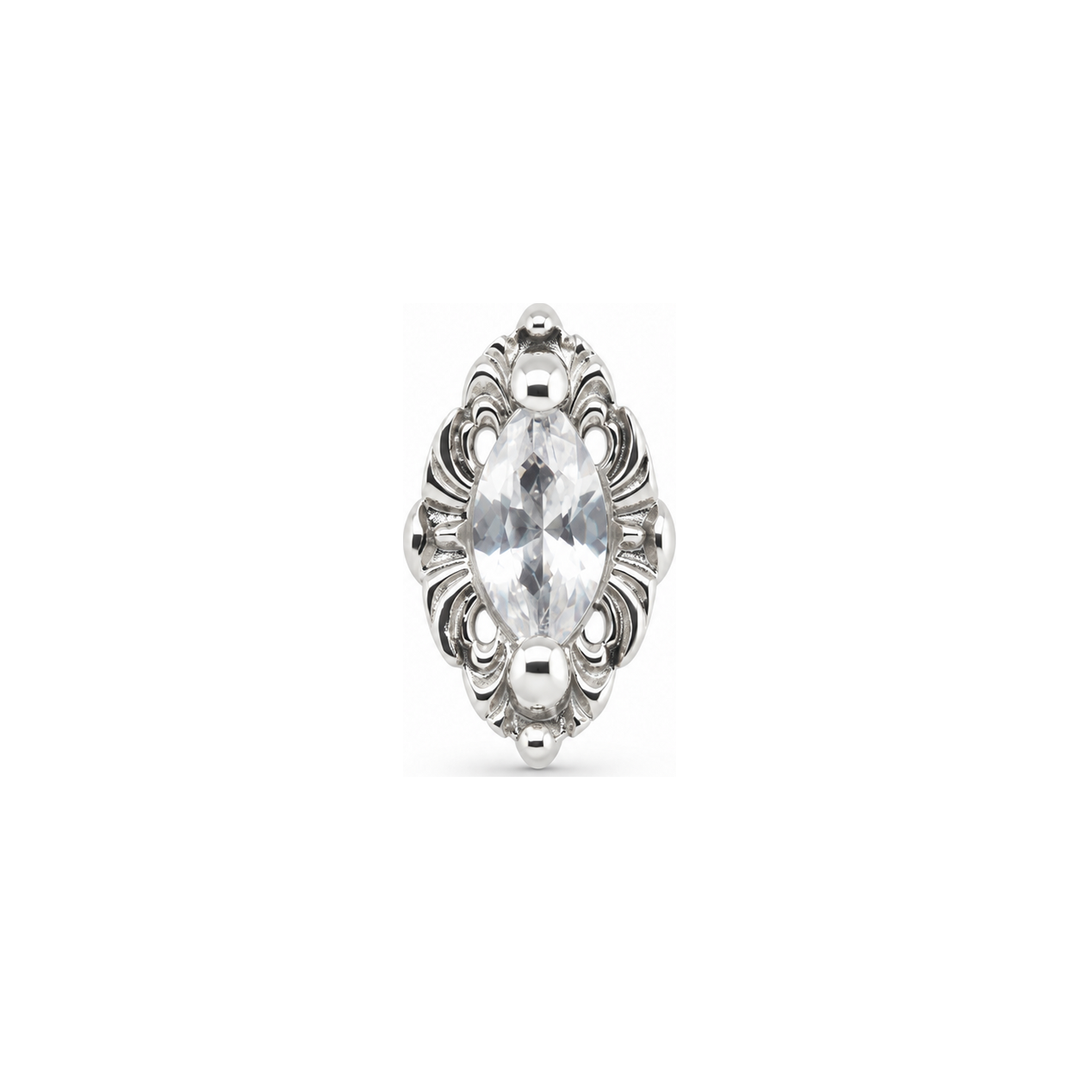 Honor White Diamond Threadless End 14k AuAdore — White Gold