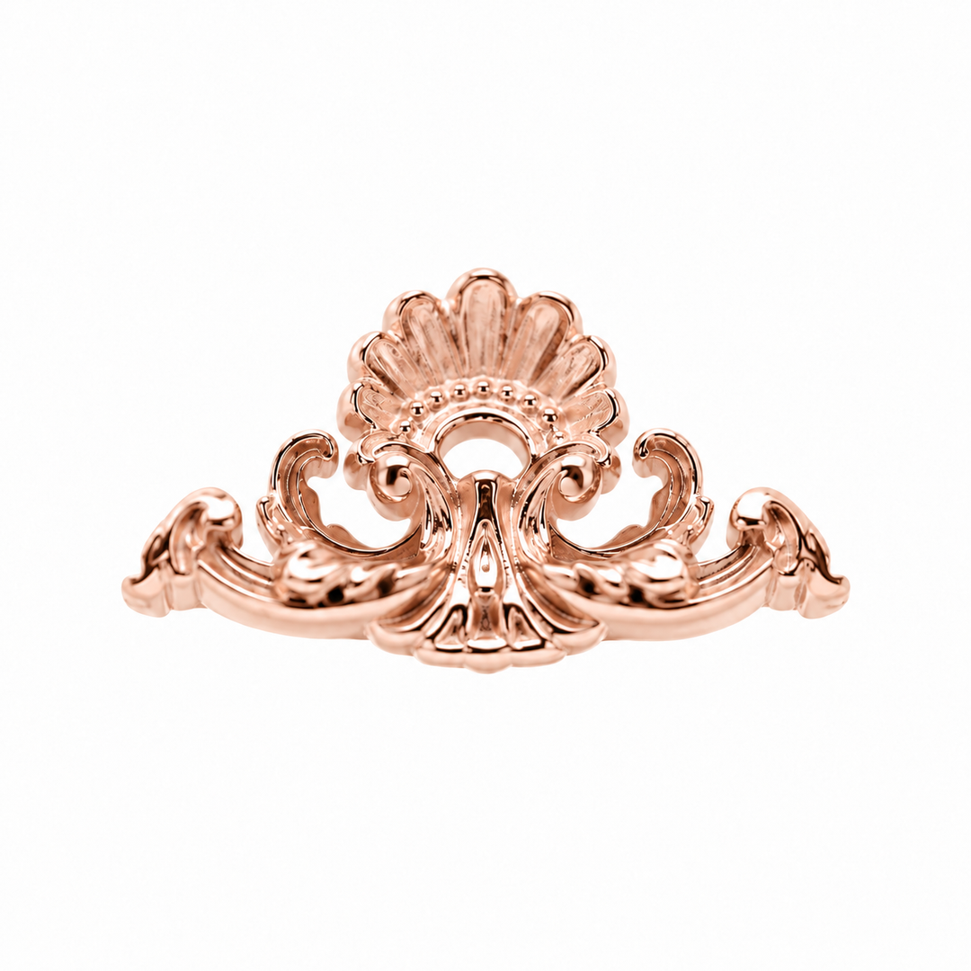 AuAdore Imperial Threadless End in polished 14k rose gold on a white background.