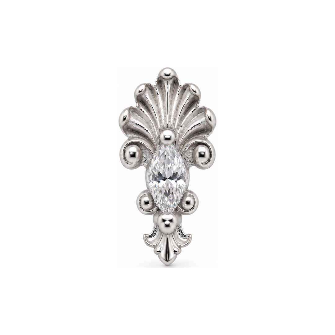 J.G.W. White Diamond Threadless End 14k (T5) AuAdore — White Gold