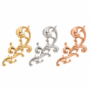 AuAdore J'adore Threadless End, left-facing, shown in 14k yellow gold, white gold, and rose gold on a white background.