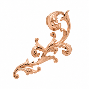 AuAdore J'adore Threadless End, left-facing, in polished 14k rose gold on a white background.