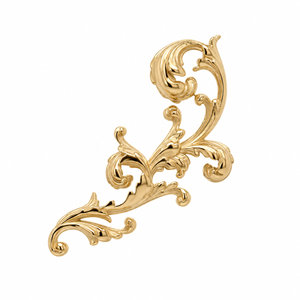 AuAdore J'adore Threadless End, left-facing, in polished 14k yellow gold on a white background.