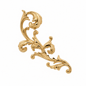 AuAdore J'adore Threadless End, right-facing, in polished 14k yellow gold on a white background.