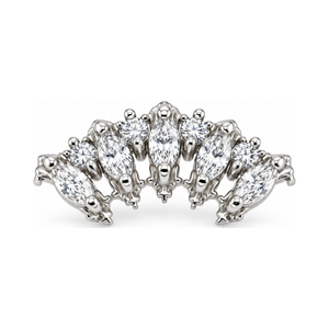 Lady Jane White Diamond Threadless End 14k AuAdore — White Gold