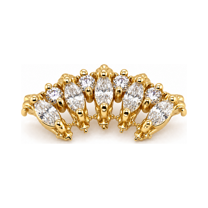 Lady Jane CZ Threaded End 14k AuAdore — Yellow Gold