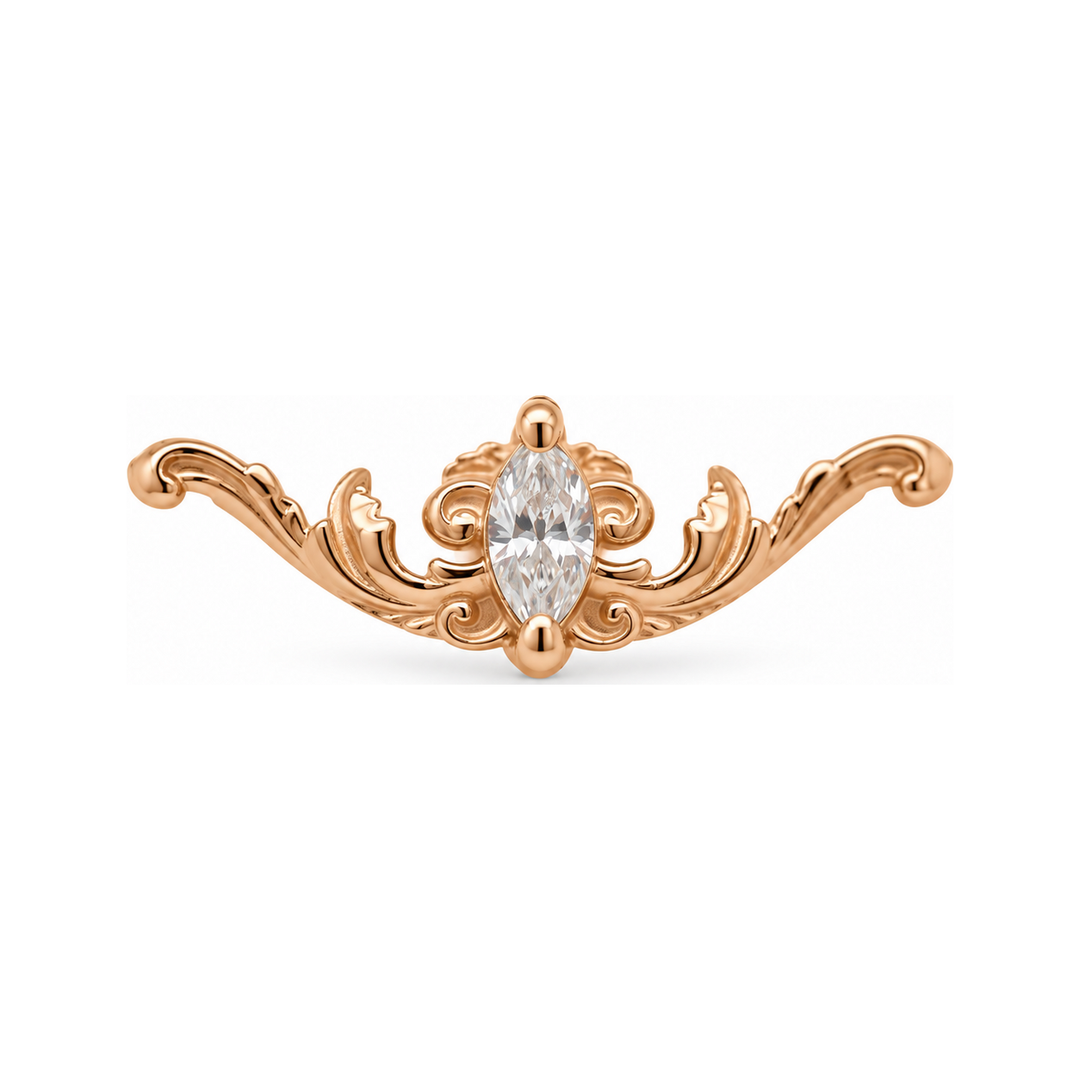 Le Cour CZ Threadless End 14K AuAdore — Rose Gold