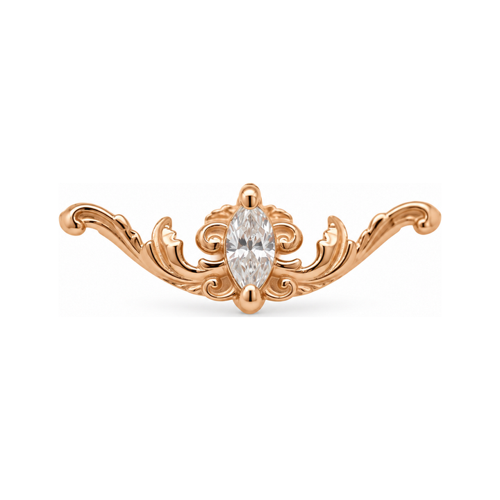 Le Cour CZ Threadless End 14K AuAdore — Rose Gold