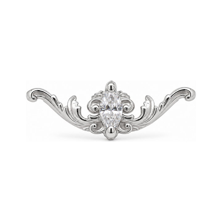 Le Cour CZ Threadless End 14K AuAdore — White Gold