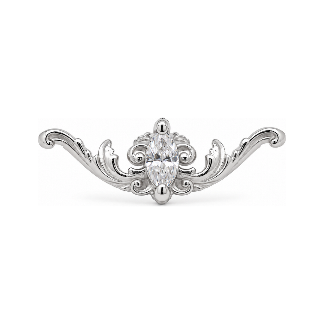 Le Cour Diamond Threadless End 14K AuAdore — White Gold