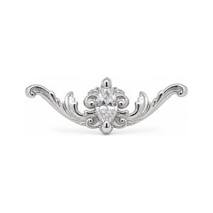 Le Cour Diamond Threadless End 14K AuAdore — White Gold