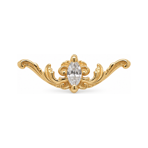 Le Cour CZ Threadless End 14K AuAdore — Yellow Gold