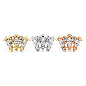 London Jayne Lab Diamond End 14k (T2) AuAdore — Yellow, White, and Rose Gold comparison