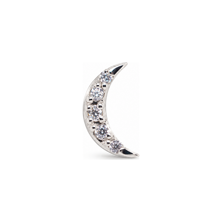 Lunar Deity Diamond Threadless End 14k AuAdore — White Gold