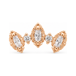Majesty CZ Threadless End 14k (T15) AuAdore — Rose Gold