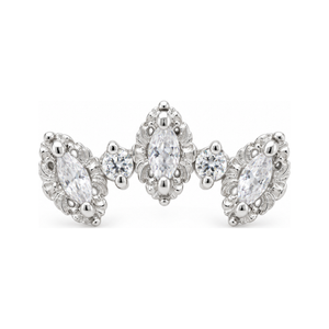 Majesty CZ Threadless End 14k (T15) AuAdore — White Gold