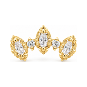 Majesty CZ Threadless End 14k (T15) AuAdore — Yellow Gold