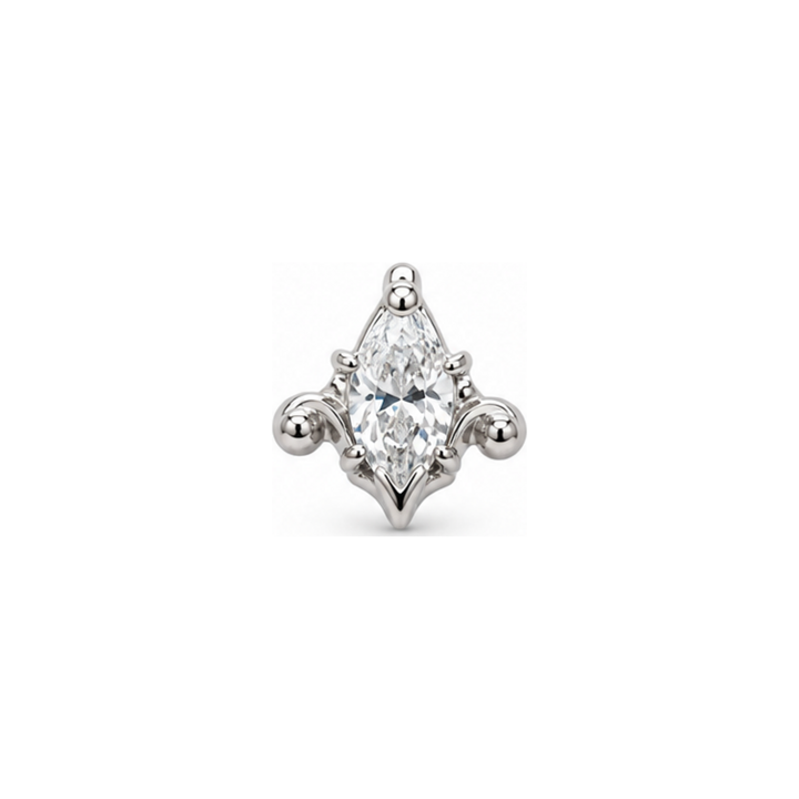 Mini Awakening CZ 14k End (T15) AuAdore — White Gold